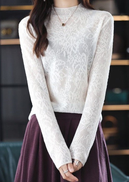 Sweater, 100% Cashmere Long Sleeved Blouse
